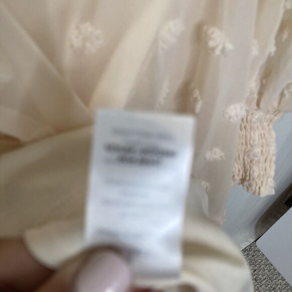 Lulus Lust or Love Embroidered Lace Long Sleeve Mini Dress Cream Size XL - Picture 13 of 14